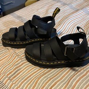 Doc Martens Black Strappy Sandals